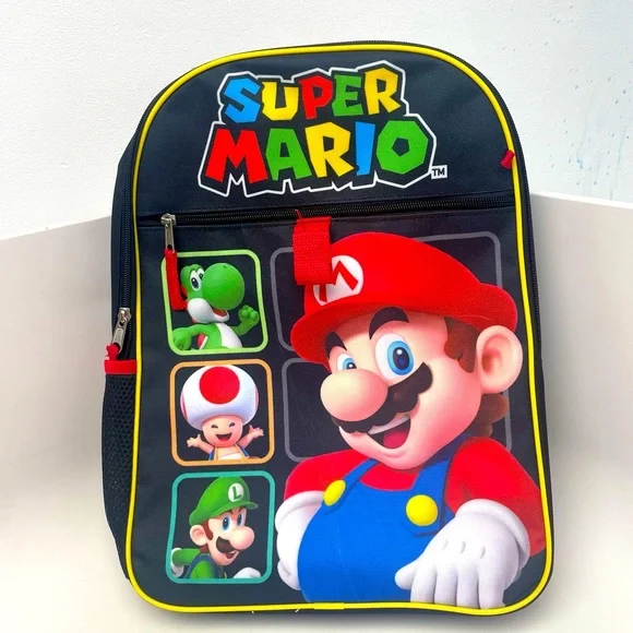 m_65b8016017fb4b41ccd768e0.jpg ✨ FREE gift 🎁! Super Mario Brothers Kid Sneakers & Backpack Movie Red B&W main image 1